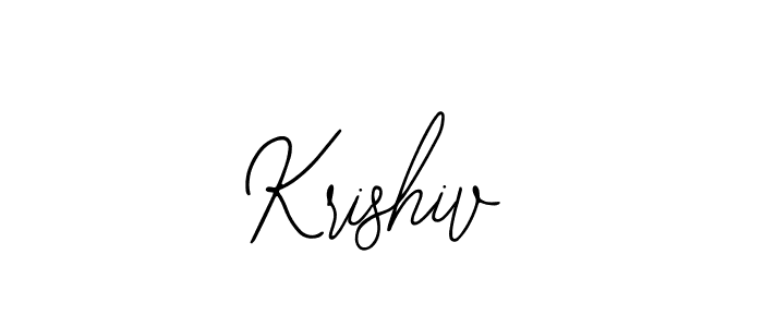 You should practise on your own different ways (Bearetta-2O07w) to write your name (Krishiv) in signature. don't let someone else do it for you. Krishiv signature style 12 images and pictures png