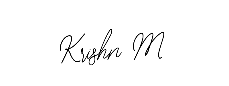 Krishn M stylish signature style. Best Handwritten Sign (Bearetta-2O07w) for my name. Handwritten Signature Collection Ideas for my name Krishn M. Krishn M signature style 12 images and pictures png