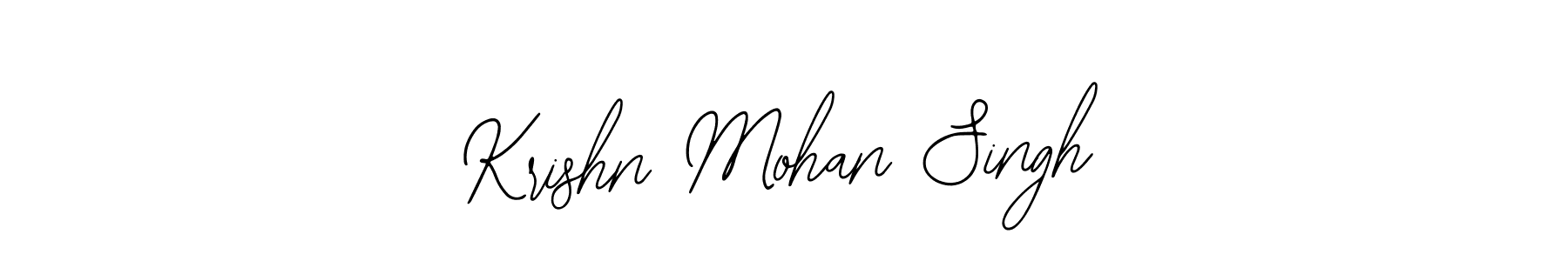 How to make Krishn Mohan Singh name signature. Use Bearetta-2O07w style for creating short signs online. This is the latest handwritten sign. Krishn Mohan Singh signature style 12 images and pictures png