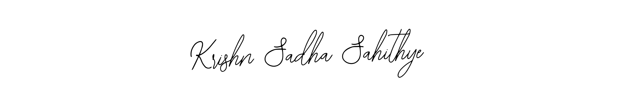 Make a beautiful signature design for name Krishn Sadha Sahithye. With this signature (Bearetta-2O07w) style, you can create a handwritten signature for free. Krishn Sadha Sahithye signature style 12 images and pictures png