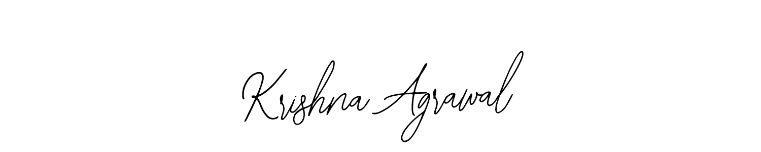 How to make Krishna Agrawal name signature. Use Bearetta-2O07w style for creating short signs online. This is the latest handwritten sign. Krishna Agrawal signature style 12 images and pictures png