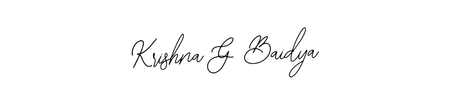 The best way (Bearetta-2O07w) to make a short signature is to pick only two or three words in your name. The name Krishna G Baidya include a total of six letters. For converting this name. Krishna G Baidya signature style 12 images and pictures png