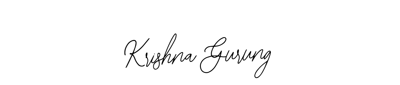 Design your own signature with our free online signature maker. With this signature software, you can create a handwritten (Bearetta-2O07w) signature for name Krishna Gurung. Krishna Gurung signature style 12 images and pictures png