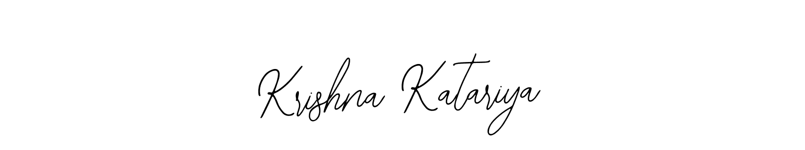 Bearetta-2O07w is a professional signature style that is perfect for those who want to add a touch of class to their signature. It is also a great choice for those who want to make their signature more unique. Get Krishna Katariya name to fancy signature for free. Krishna Katariya signature style 12 images and pictures png
