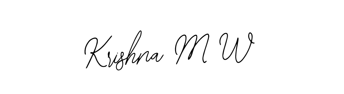 Create a beautiful signature design for name Krishna M W. With this signature (Bearetta-2O07w) fonts, you can make a handwritten signature for free. Krishna M W signature style 12 images and pictures png