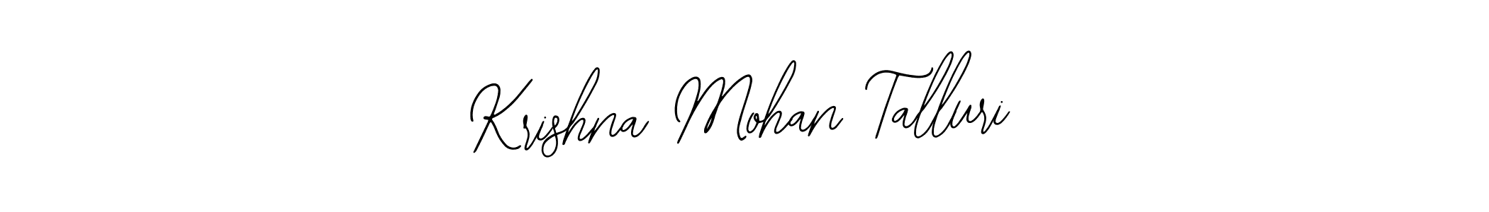 It looks lik you need a new signature style for name Krishna Mohan Talluri. Design unique handwritten (Bearetta-2O07w) signature with our free signature maker in just a few clicks. Krishna Mohan Talluri signature style 12 images and pictures png