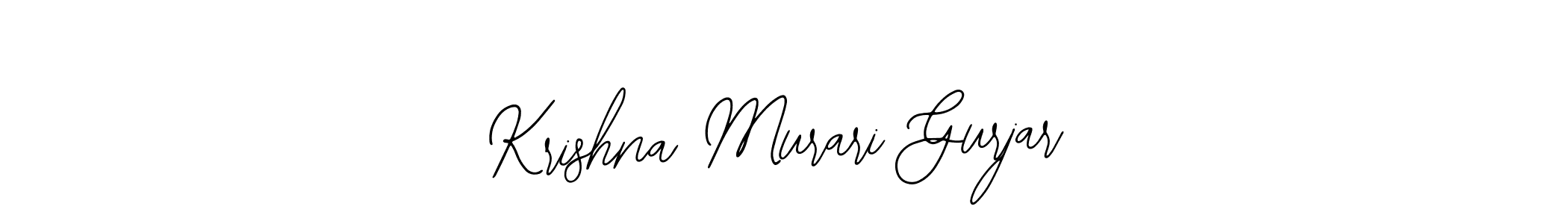 The best way (Bearetta-2O07w) to make a short signature is to pick only two or three words in your name. The name Krishna Murari Gurjar include a total of six letters. For converting this name. Krishna Murari Gurjar signature style 12 images and pictures png