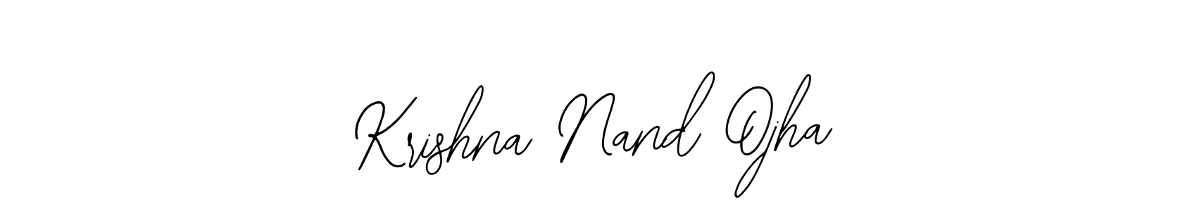 You should practise on your own different ways (Bearetta-2O07w) to write your name (Krishna Nand Ojha) in signature. don't let someone else do it for you. Krishna Nand Ojha signature style 12 images and pictures png