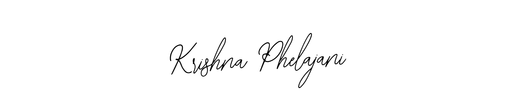 How to make Krishna Phelajani name signature. Use Bearetta-2O07w style for creating short signs online. This is the latest handwritten sign. Krishna Phelajani signature style 12 images and pictures png