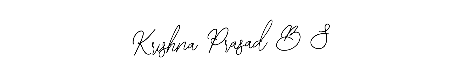 How to make Krishna Prasad B S name signature. Use Bearetta-2O07w style for creating short signs online. This is the latest handwritten sign. Krishna Prasad B S signature style 12 images and pictures png