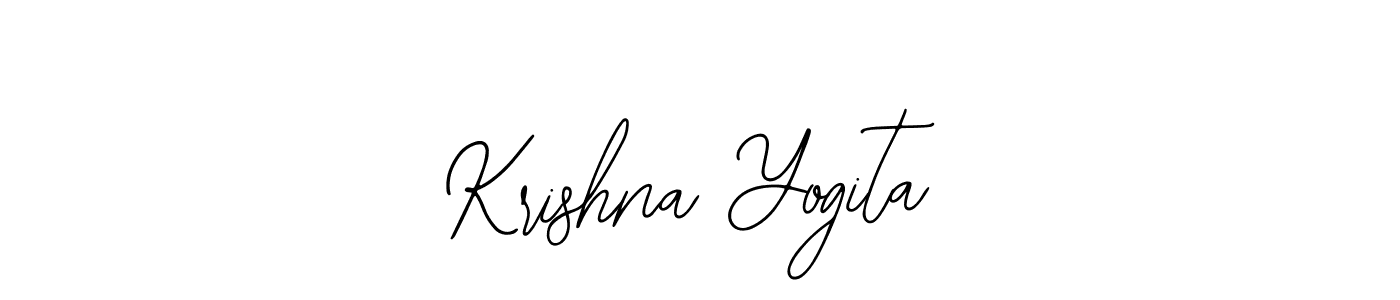 How to make Krishna Yogita name signature. Use Bearetta-2O07w style for creating short signs online. This is the latest handwritten sign. Krishna Yogita signature style 12 images and pictures png