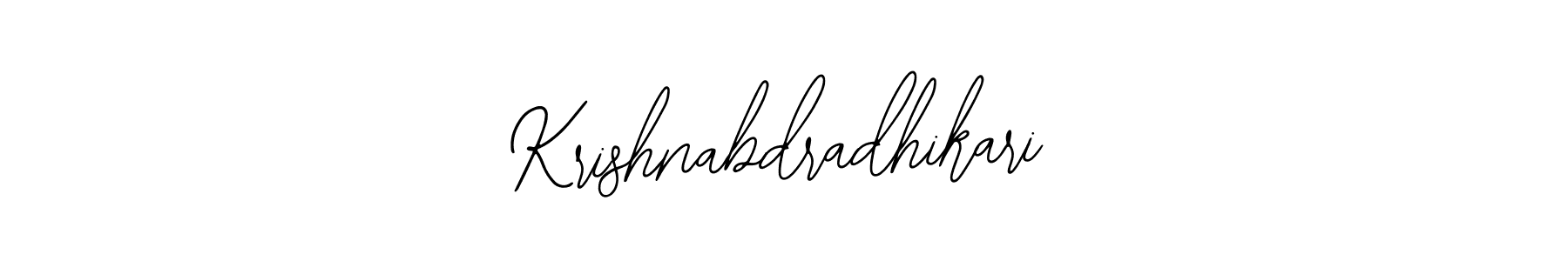 Design your own signature with our free online signature maker. With this signature software, you can create a handwritten (Bearetta-2O07w) signature for name Krishnabdradhikari. Krishnabdradhikari signature style 12 images and pictures png