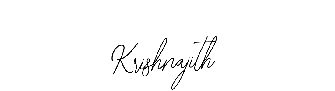 How to make Krishnajith name signature. Use Bearetta-2O07w style for creating short signs online. This is the latest handwritten sign. Krishnajith signature style 12 images and pictures png