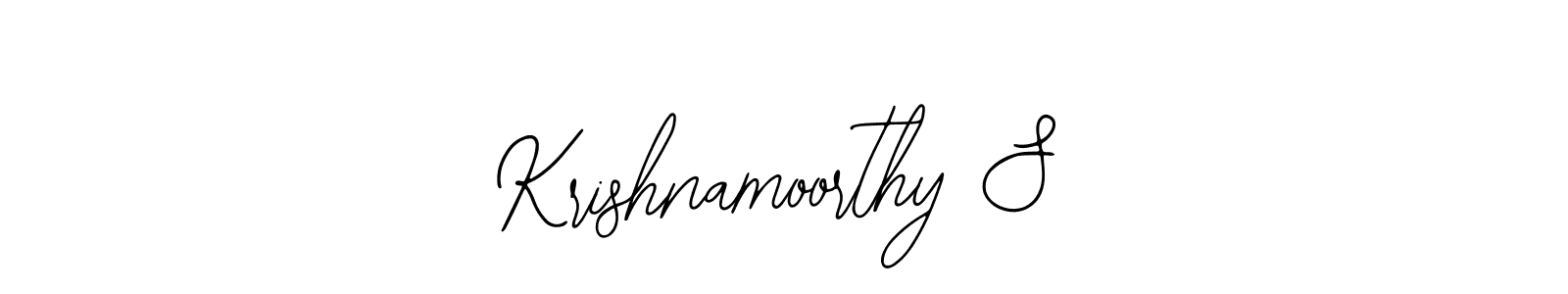 The best way (Bearetta-2O07w) to make a short signature is to pick only two or three words in your name. The name Krishnamoorthy S include a total of six letters. For converting this name. Krishnamoorthy S signature style 12 images and pictures png
