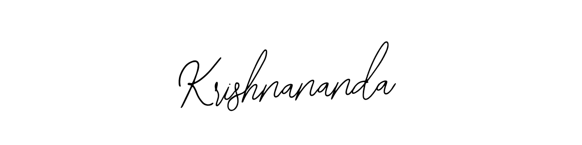 How to make Krishnananda name signature. Use Bearetta-2O07w style for creating short signs online. This is the latest handwritten sign. Krishnananda signature style 12 images and pictures png