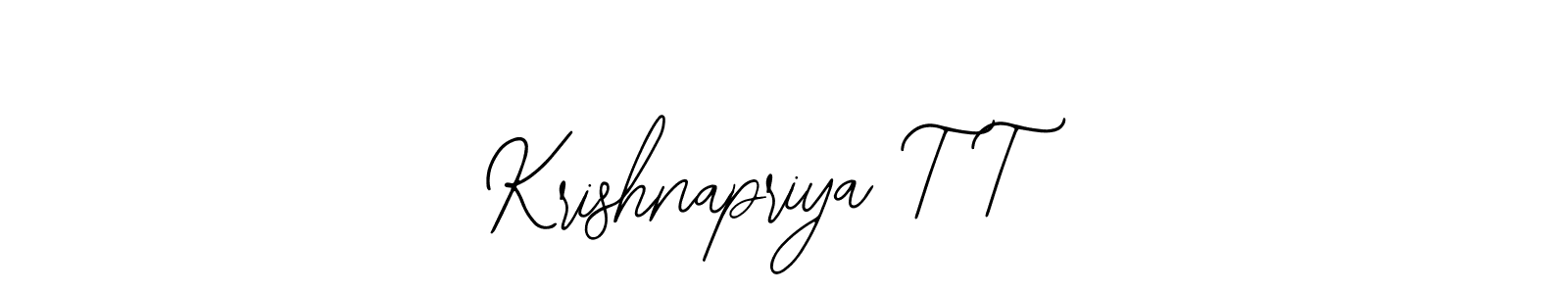 Also we have Krishnapriya T T name is the best signature style. Create professional handwritten signature collection using Bearetta-2O07w autograph style. Krishnapriya T T signature style 12 images and pictures png