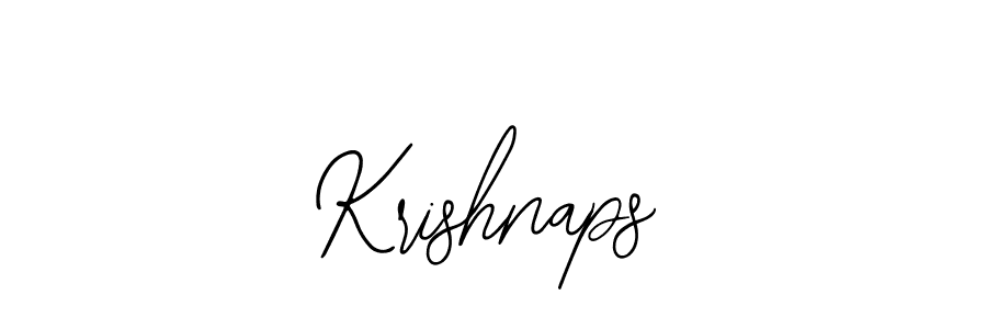 How to make Krishnaps name signature. Use Bearetta-2O07w style for creating short signs online. This is the latest handwritten sign. Krishnaps signature style 12 images and pictures png