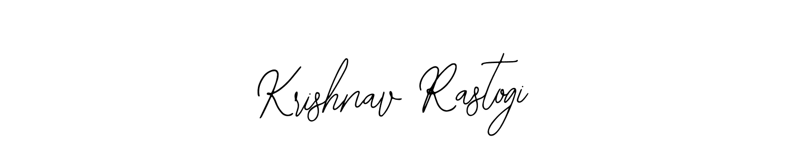 You should practise on your own different ways (Bearetta-2O07w) to write your name (Krishnav Rastogi) in signature. don't let someone else do it for you. Krishnav Rastogi signature style 12 images and pictures png