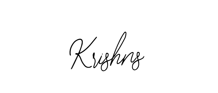 Design your own signature with our free online signature maker. With this signature software, you can create a handwritten (Bearetta-2O07w) signature for name Krishns. Krishns signature style 12 images and pictures png