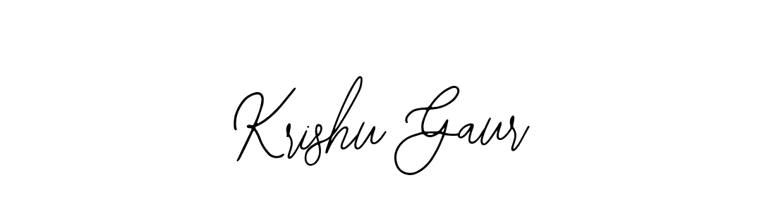 Krishu Gaur stylish signature style. Best Handwritten Sign (Bearetta-2O07w) for my name. Handwritten Signature Collection Ideas for my name Krishu Gaur. Krishu Gaur signature style 12 images and pictures png
