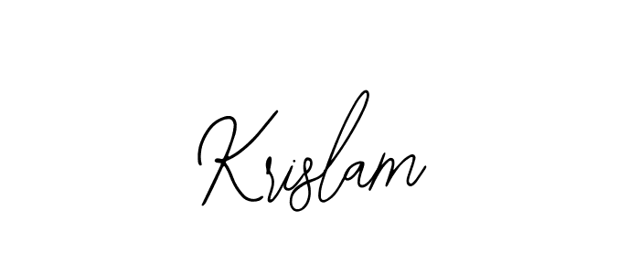 Similarly Bearetta-2O07w is the best handwritten signature design. Signature creator online .You can use it as an online autograph creator for name Krislam. Krislam signature style 12 images and pictures png