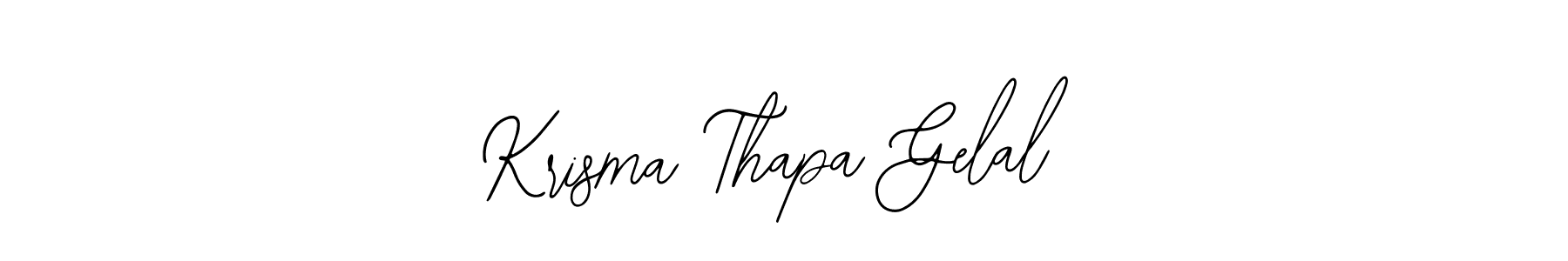 Krisma Thapa Gelal stylish signature style. Best Handwritten Sign (Bearetta-2O07w) for my name. Handwritten Signature Collection Ideas for my name Krisma Thapa Gelal. Krisma Thapa Gelal signature style 12 images and pictures png