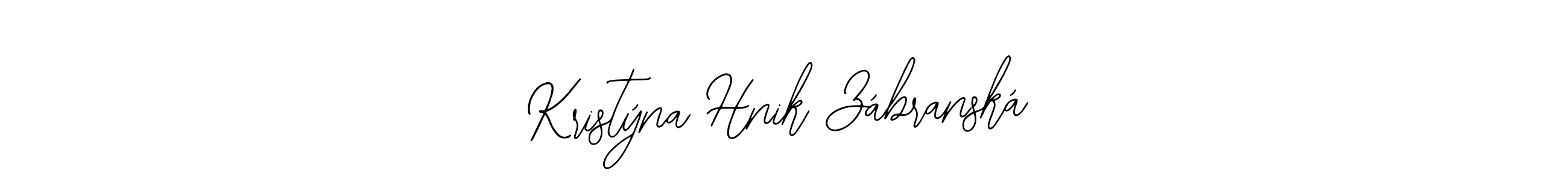 if you are searching for the best signature style for your name Kristýna Hnik Zábranská. so please give up your signature search. here we have designed multiple signature styles  using Bearetta-2O07w. Kristýna Hnik Zábranská signature style 12 images and pictures png