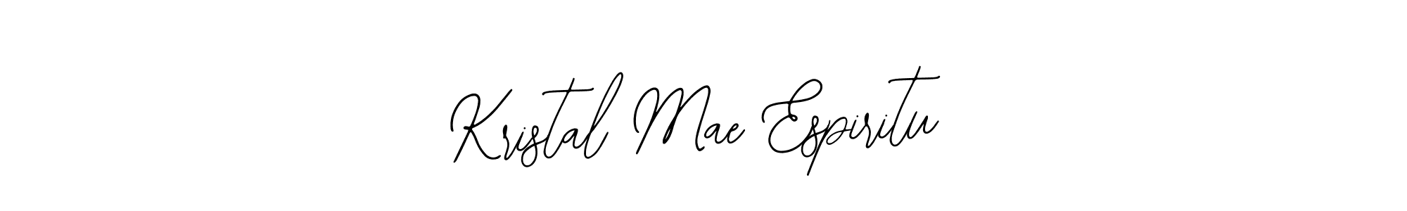 How to make Kristal Mae Espiritu name signature. Use Bearetta-2O07w style for creating short signs online. This is the latest handwritten sign. Kristal Mae Espiritu signature style 12 images and pictures png