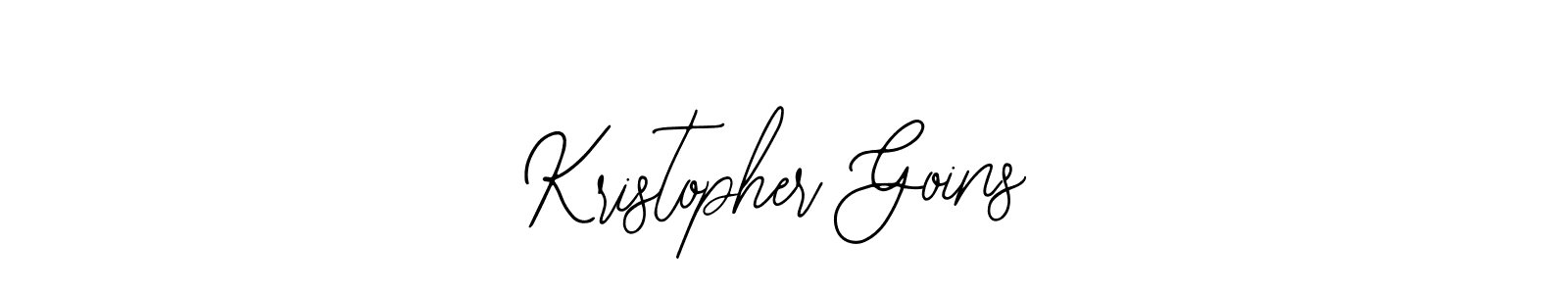 The best way (Bearetta-2O07w) to make a short signature is to pick only two or three words in your name. The name Kristopher Goins include a total of six letters. For converting this name. Kristopher Goins signature style 12 images and pictures png