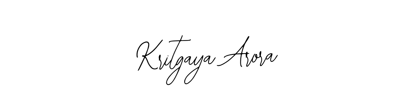 Design your own signature with our free online signature maker. With this signature software, you can create a handwritten (Bearetta-2O07w) signature for name Kritgaya Arora. Kritgaya Arora signature style 12 images and pictures png