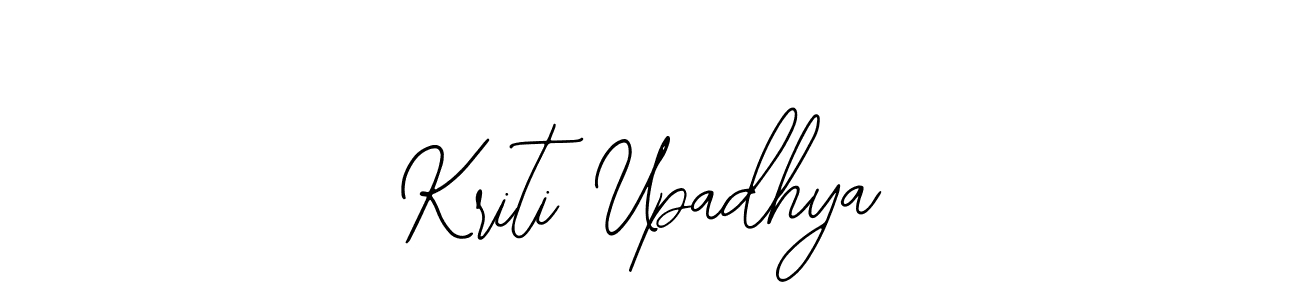 You should practise on your own different ways (Bearetta-2O07w) to write your name (Kriti Upadhya) in signature. don't let someone else do it for you. Kriti Upadhya signature style 12 images and pictures png