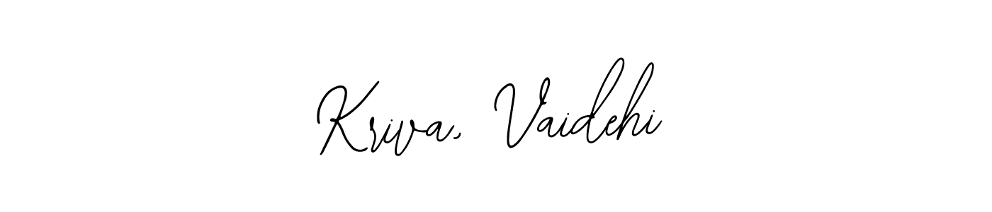 Use a signature maker to create a handwritten signature online. With this signature software, you can design (Bearetta-2O07w) your own signature for name Kriva, Vaidehi. Kriva, Vaidehi signature style 12 images and pictures png