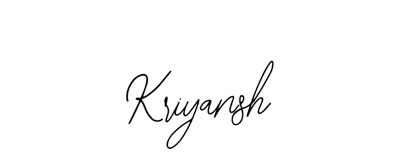 Also we have Kriyansh name is the best signature style. Create professional handwritten signature collection using Bearetta-2O07w autograph style. Kriyansh signature style 12 images and pictures png