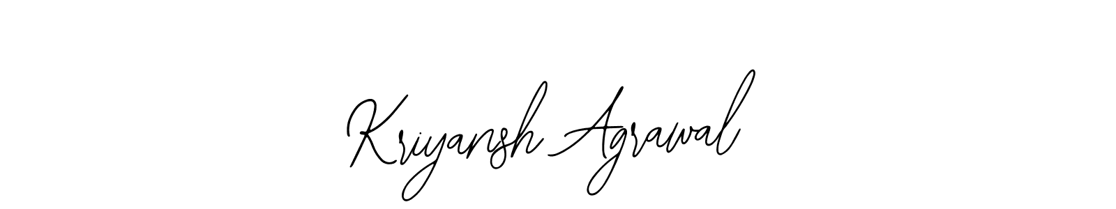 You should practise on your own different ways (Bearetta-2O07w) to write your name (Kriyansh Agrawal) in signature. don't let someone else do it for you. Kriyansh Agrawal signature style 12 images and pictures png