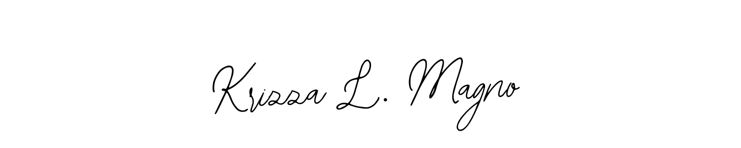 How to make Krizza L. Magno name signature. Use Bearetta-2O07w style for creating short signs online. This is the latest handwritten sign. Krizza L. Magno signature style 12 images and pictures png