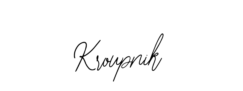 The best way (Bearetta-2O07w) to make a short signature is to pick only two or three words in your name. The name Kroupnik include a total of six letters. For converting this name. Kroupnik signature style 12 images and pictures png
