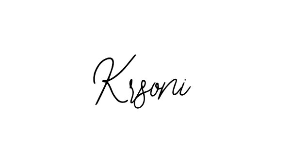 You should practise on your own different ways (Bearetta-2O07w) to write your name (Krsoni) in signature. don't let someone else do it for you. Krsoni signature style 12 images and pictures png