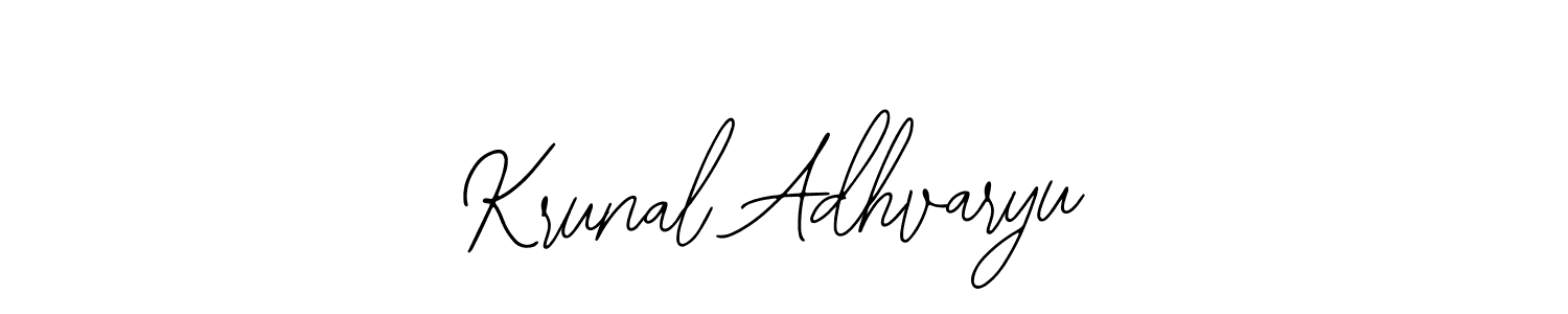 Make a beautiful signature design for name Krunal Adhvaryu. With this signature (Bearetta-2O07w) style, you can create a handwritten signature for free. Krunal Adhvaryu signature style 12 images and pictures png