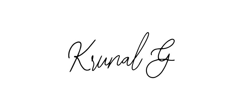 Create a beautiful signature design for name Krunal G. With this signature (Bearetta-2O07w) fonts, you can make a handwritten signature for free. Krunal G signature style 12 images and pictures png