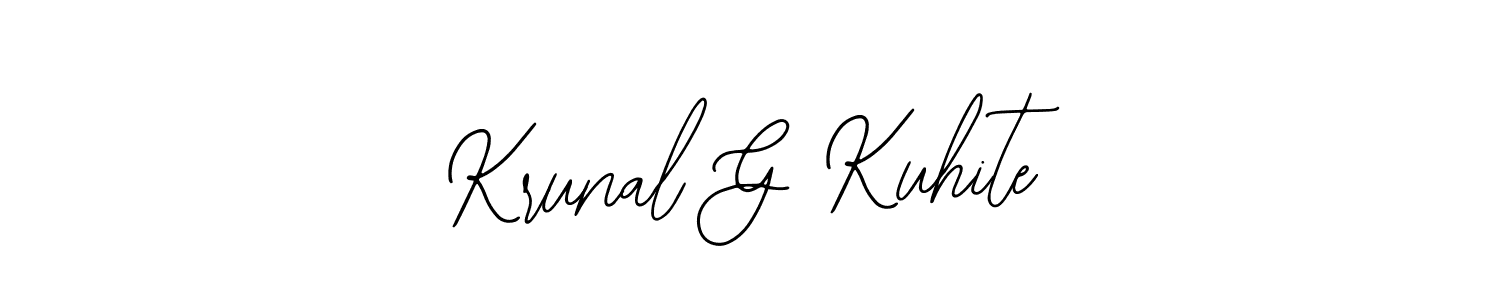 Here are the top 10 professional signature styles for the name Krunal G Kuhite. These are the best autograph styles you can use for your name. Krunal G Kuhite signature style 12 images and pictures png