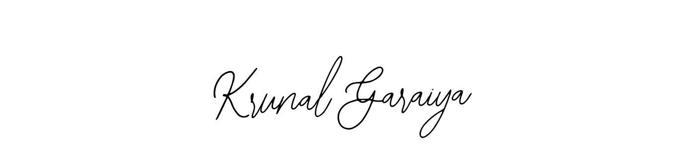 Make a beautiful signature design for name Krunal Garaiya. With this signature (Bearetta-2O07w) style, you can create a handwritten signature for free. Krunal Garaiya signature style 12 images and pictures png