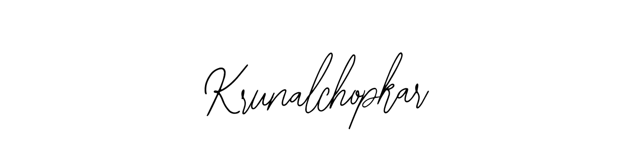 How to make Krunalchopkar signature? Bearetta-2O07w is a professional autograph style. Create handwritten signature for Krunalchopkar name. Krunalchopkar signature style 12 images and pictures png