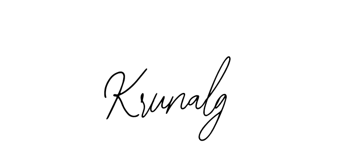 How to make Krunalg signature? Bearetta-2O07w is a professional autograph style. Create handwritten signature for Krunalg name. Krunalg signature style 12 images and pictures png