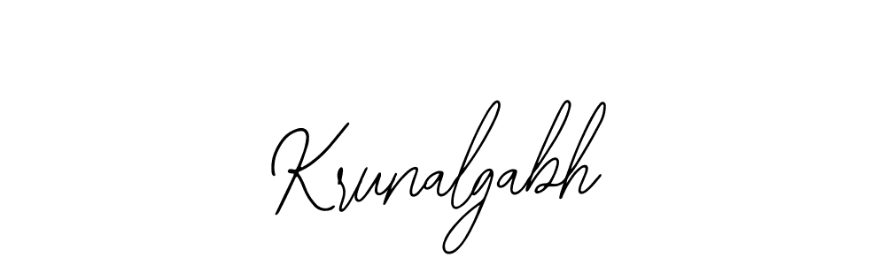 Design your own signature with our free online signature maker. With this signature software, you can create a handwritten (Bearetta-2O07w) signature for name Krunalgabh. Krunalgabh signature style 12 images and pictures png