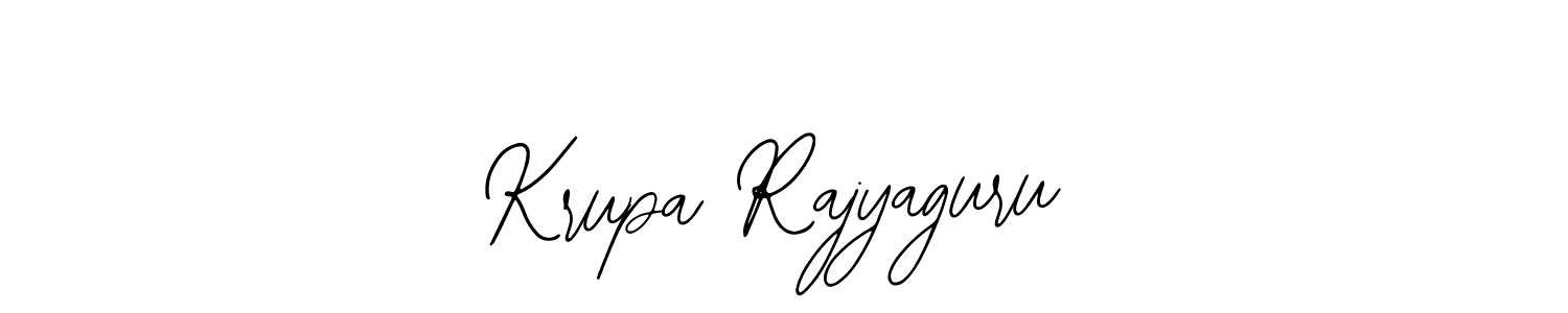 How to make Krupa Rajyaguru name signature. Use Bearetta-2O07w style for creating short signs online. This is the latest handwritten sign. Krupa Rajyaguru signature style 12 images and pictures png