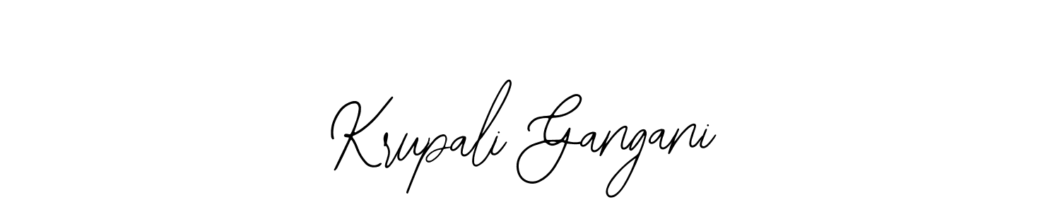 Also we have Krupali Gangani name is the best signature style. Create professional handwritten signature collection using Bearetta-2O07w autograph style. Krupali Gangani signature style 12 images and pictures png