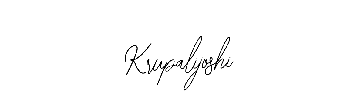 The best way (Bearetta-2O07w) to make a short signature is to pick only two or three words in your name. The name Krupalijoshi include a total of six letters. For converting this name. Krupalijoshi signature style 12 images and pictures png