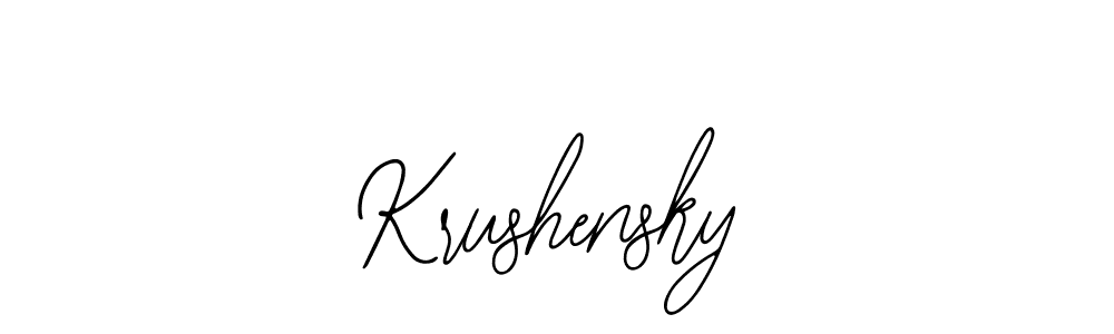 Bearetta-2O07w is a professional signature style that is perfect for those who want to add a touch of class to their signature. It is also a great choice for those who want to make their signature more unique. Get Krushensky name to fancy signature for free. Krushensky signature style 12 images and pictures png
