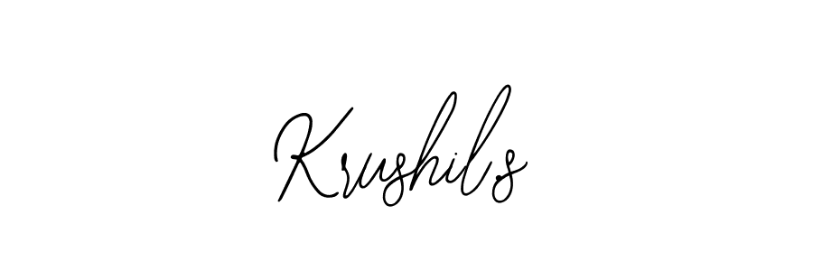 Use a signature maker to create a handwritten signature online. With this signature software, you can design (Bearetta-2O07w) your own signature for name Krushil.s. Krushil.s signature style 12 images and pictures png