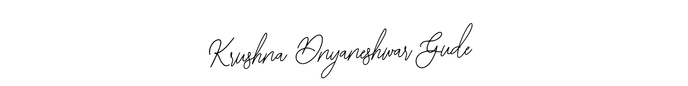 It looks lik you need a new signature style for name Krushna Dnyaneshwar Gude. Design unique handwritten (Bearetta-2O07w) signature with our free signature maker in just a few clicks. Krushna Dnyaneshwar Gude signature style 12 images and pictures png